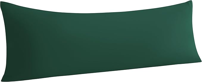 NTBAY Body Pillowcase - Brushed Microfiber 20x54 Pillowcase - Soft, Wrinkle-Free, Fade-Resistant, Stain-Resistant, Dark Green Body Pillow Cover with Envelope Closure - 20x54 Inches, Dark Green