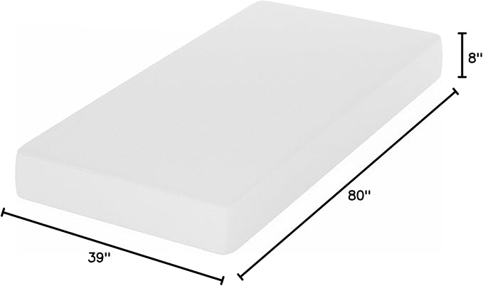 Furinno Tidur Cooling Gel Memory Foam Mattress, 8 Inch, Twin XL