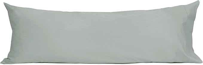 Sunflower Body Pillowcase 100% Cotton Long Pillow Cover/Case Envelope Closure 1 Pack, 20×54 inches Storm Gray, Soft and Breathable