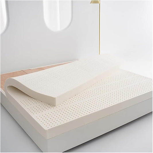 Natural Latex Mattress - Organic Cover, Single/Double/King//Twin/Full Size, 2 Inch Thickness, Perfect for Hotel & Family Use, 150x190cm (59x75in)