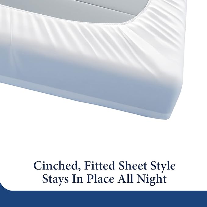 Cosy House Collection Luxury Mattress Protector - Blend of Rayon Derived from Bamboo - Master Bedroom Essentials - Ultra Soft Comfort, Stays Cool & Quiet - Premium Fitted Sheet Style (Queen) White