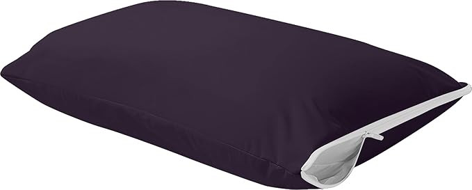 Utopia Bedding Premium 100% Waterproof Pillow Protectors with Zipper Queen Size (Set of 4), Bed Bug and Dust Mite Proof Zippered Pillow Covers, Pillow Encasement Cases, Purple
