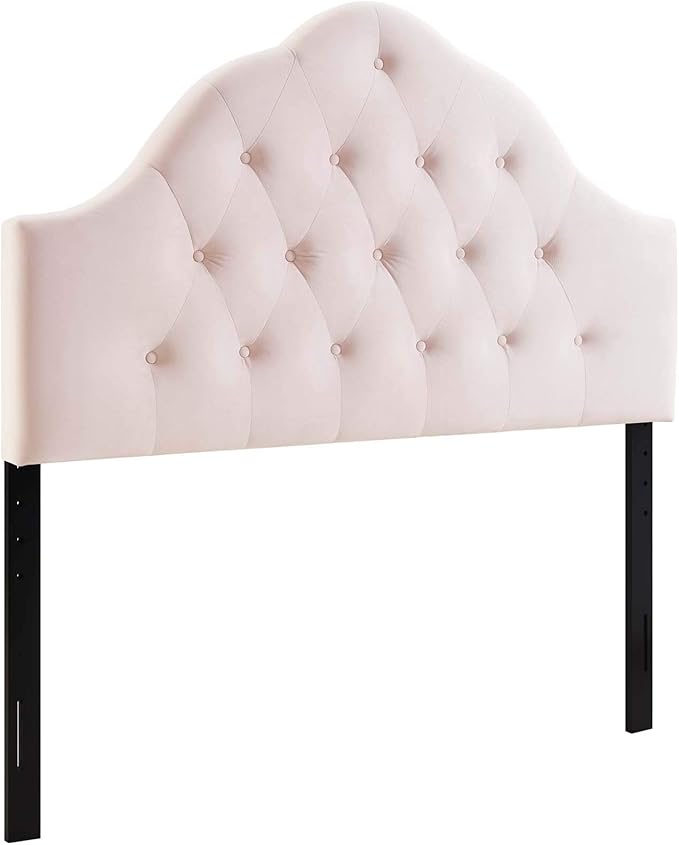 Modway Sovereign Queen Diamond Tufted Performance Velvet Headboard, Pink