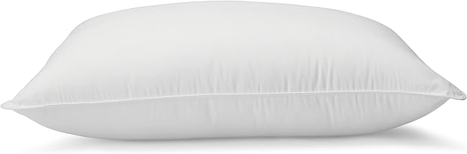 Amazon Basics Down Alternative Pillow for Side and Back Sleepers, Medium Density, Standard Size, 26" x 20", 2-Pack, White