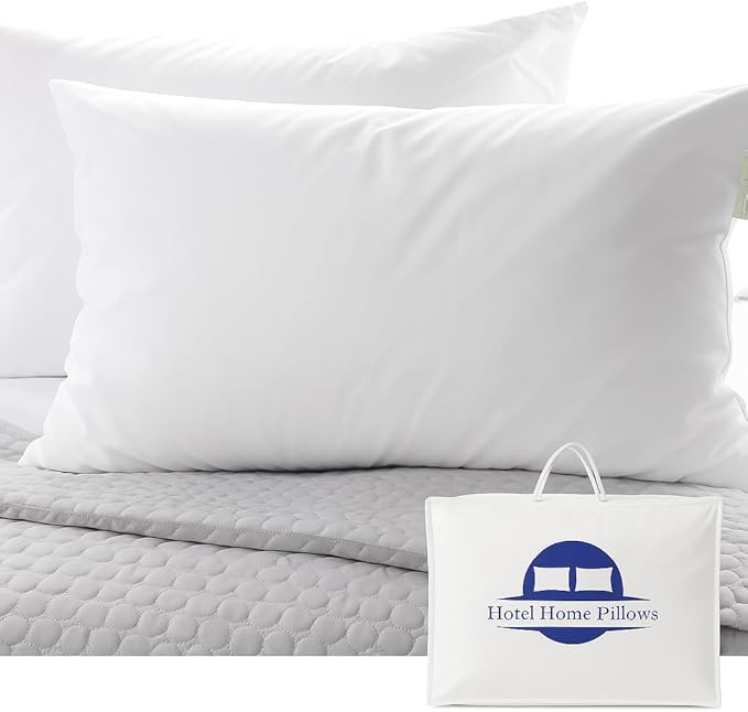 Authentic Choice Hotels’ Luminesse Hypoallergenic Green Label Luxury 2 pcs Soft Pillow, White, Standard (Pack of 2)