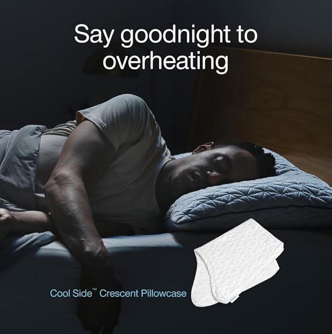 Coop Home Goods Cool Side Crescent Pillowcase, King Size Cooling Pillow Case for Hot Sleepers, Crescent Shape, Two-Sided Pillow Covers, Cozy Side & Cool Side, Ultra Soft Lulltra Cool Technology