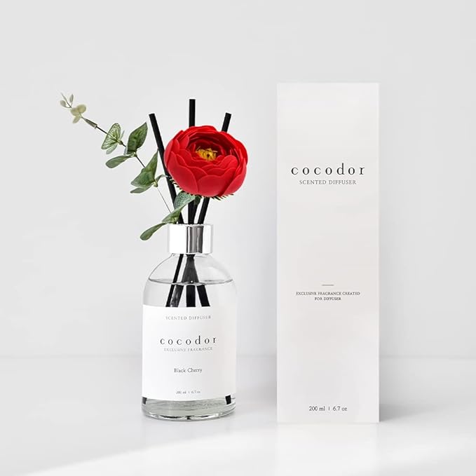 COCODOR White Label Camellia Diffuser/Aqua Savon/6.7oz(200ml)/Home Decor & Office Decor, Fragrance and Gifts, Aromatherapy