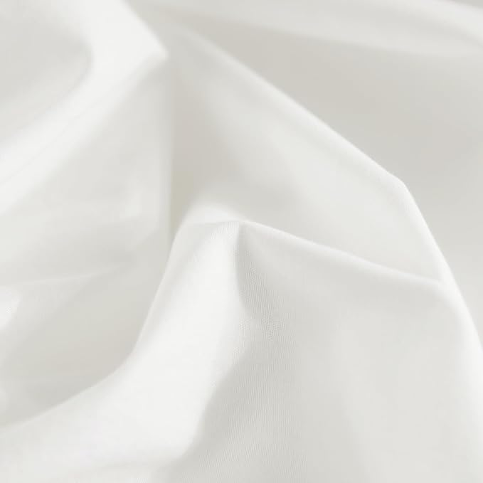 NEXHOME PRO Full Duvet Cover Set – 100% Certified Organic Cotton with Washed Feel & Linen-Like Texture, Comfortable & Breathable, Home Bedding Set Bright White (No Comforter) 8090
