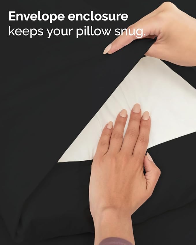 Twin 4 Piece Sheet Set - Comfy, Breathable & Cooling - Soft Hotel Luxury Bedding for Women, Men, Kids, Teens & Children - 1 Flat & 1 Fitted Sheet & 2 Pillowcases w/ Deep Pockets - Wrinkle Free - Black