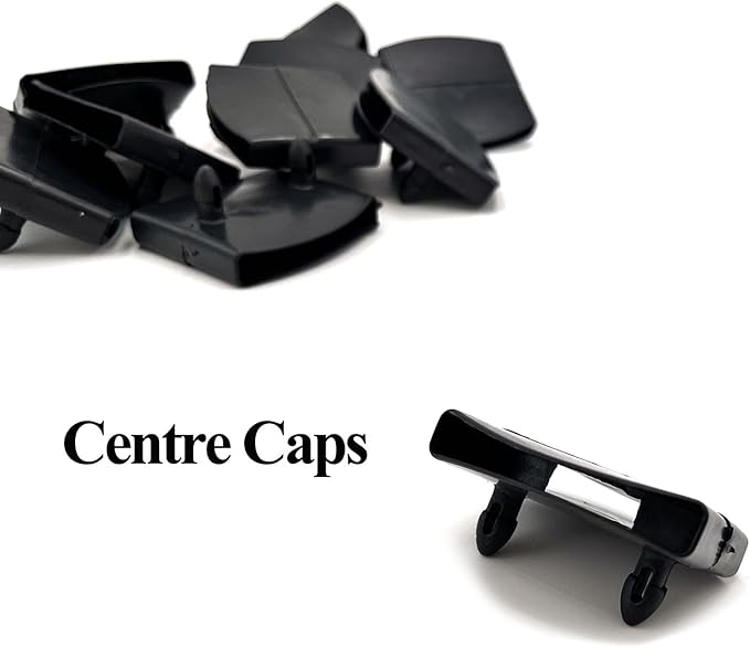 20pcs 54x9mm Black Replacement Bed Slat Plastic Centre Caps Holders for Holding Securing Wooden Slats Bed Base,Width 54mm x Height 9 mm (Inside Dimension)