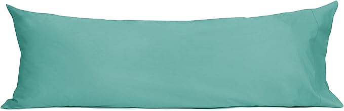 Sunflower Body Pillowcase 100% Cotton Long Pillow Cover/Case Envelope Closure 1 Pack, 20×54 inches Lagoon, Soft and Breathable