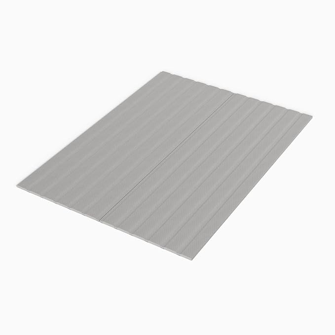 Treaton, 0.75-Inch Heavy Duty Vertical Wooden Bunkie Board/Bed Slats with Cover, Enhance Mattress Support, Queen(60"), Grey