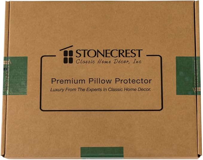 STONECREST Gusseted Pillow Protector - 1 PC, Zipper Premium Pillow Encasement Covers(400TC Tencel, Queen)
