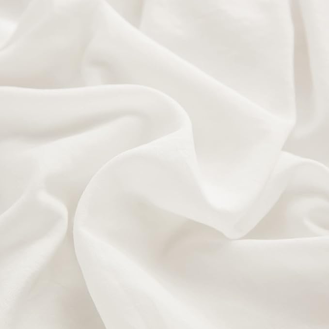 Boho White Body Pillowcase 20x54in - Ruffled Fringe Decor Sham
