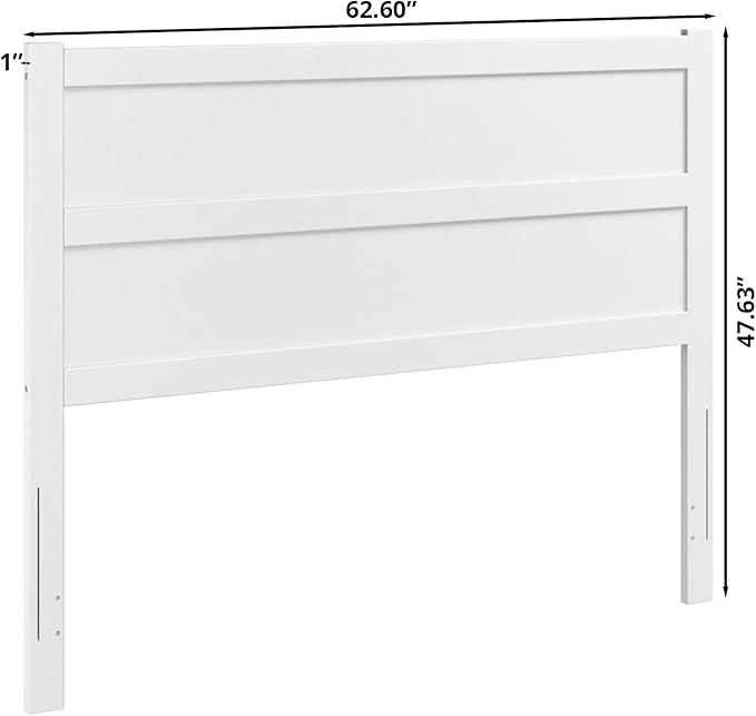 AFI, NoHo Solid Wood Panel Headboard, Queen, White