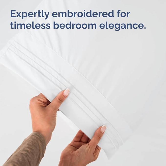 King Standard Pillow Cases Set of 4 - Soft Hotel Quality Pillowcase Covers - Comfy Bedding for Women, Men, Kids & Teens - Machine Washable Pillow Protectors - 4 Piece Set - King Standard Size White
