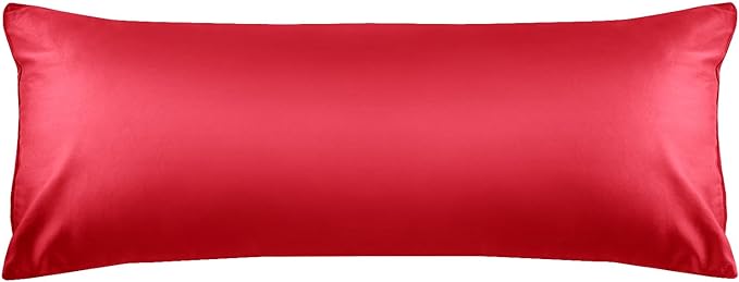 Warmstar Cotton Body Pillow Cover 1 Pack, 600 Thread Count Body Pillow case 20"x54", Long Body Pillow Case Cover Soft Breathable with Envelope Closure,Red