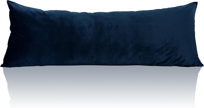 StangH Navy Blue Velvet Body PillowCover, 20 x 54 Pillow Cover, Winter Season Soft Warm Body Pillow Protector Cover for Pregnant Women/Side Sleeper, 20x54 inches, 1 Pc