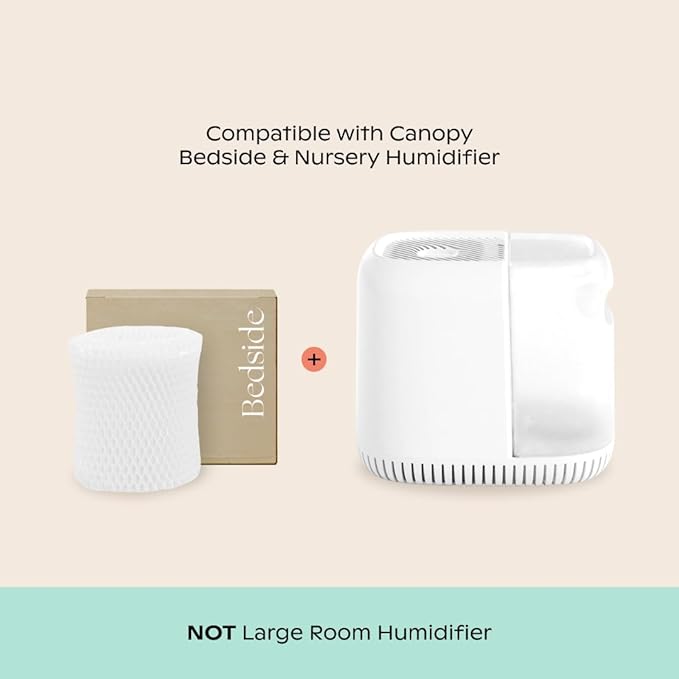 Canopy Original Bedside Humidifier Filters, Replacement Filters - Compatible with Canopy Bedside Humidifiers, Made with Wood Pulp, Paper Filter, Replace Every Six Weeks - Pack of 3
