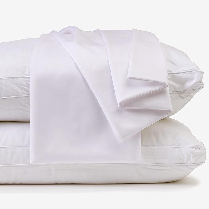 Micropuff Body Size (20 X 55) Pillow Protectors with Zipper - 2 Pack - Soft and Breathable Hypoallergenic Pillow Cover. Pillowcase Protects Against Stains, Spills, and Perspiration.