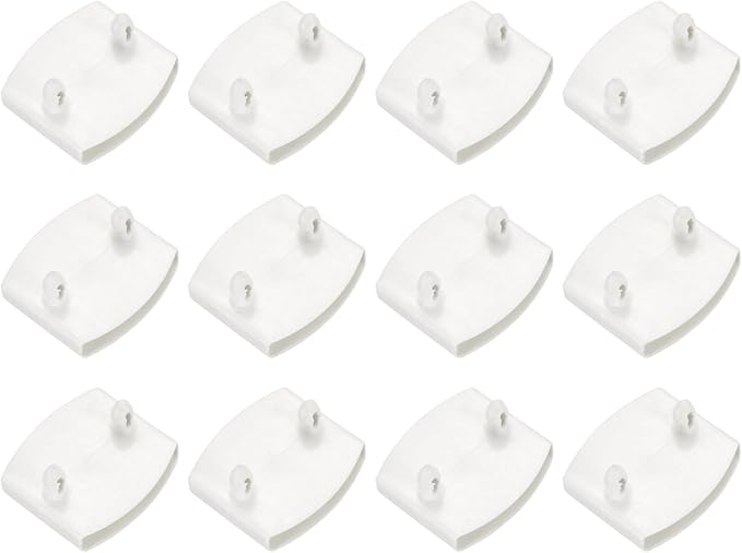 uxcell 12 Pcs 50mm x 9mm Plastic Bed Slat Center Caps, Bed Slat Cover Replacement Holders Furniture Accessories Support for Holding Securing Wooden Base, White