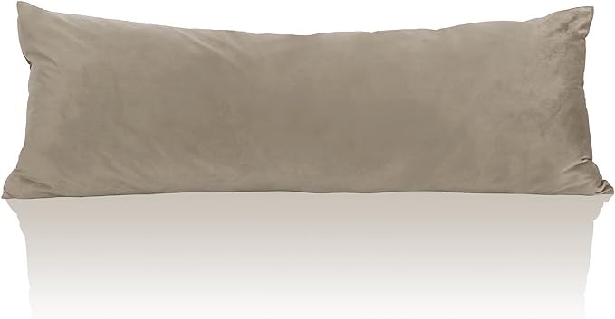 StangH Camel Beige Body Pillow Cover, Super Soft Velvet Case 20 x 54 Pregnancy Body Pillow Nursery Baby Protect Bed Pillowcase Couch Pillow, 20 x 54-inch, 1 Piece