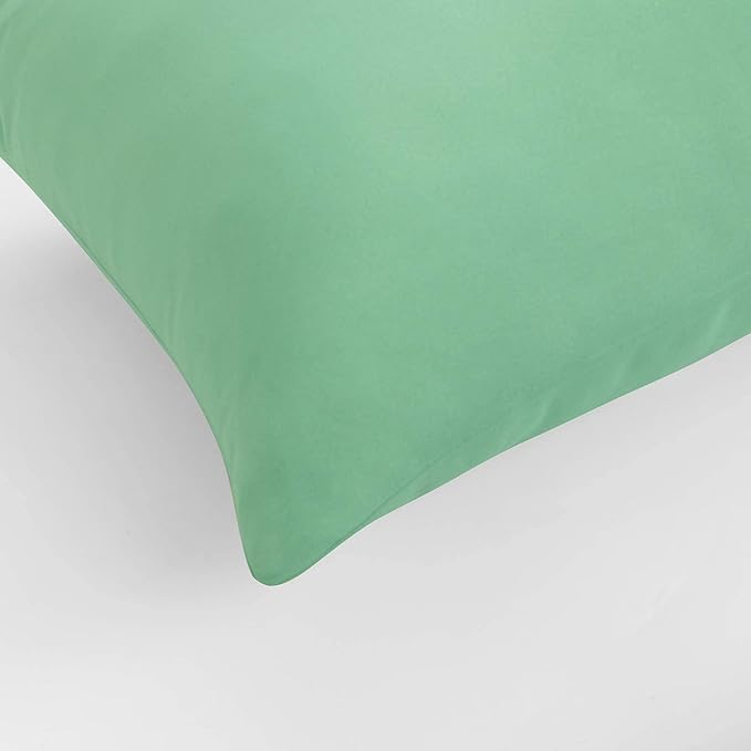 FLXXIE King Pillow Cases Set of 2, Soft Microfiber Pillow Covers with Envelope Closure, Wrinkle, Fade and Stain Resistant Pillowcases, 20x36, Sea Green