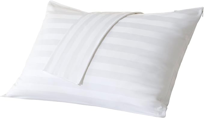 Premium Cotton Pillow Protectors with Zipper Durable Soft Breathable Pillow Cover Standard Size 2 Pack
