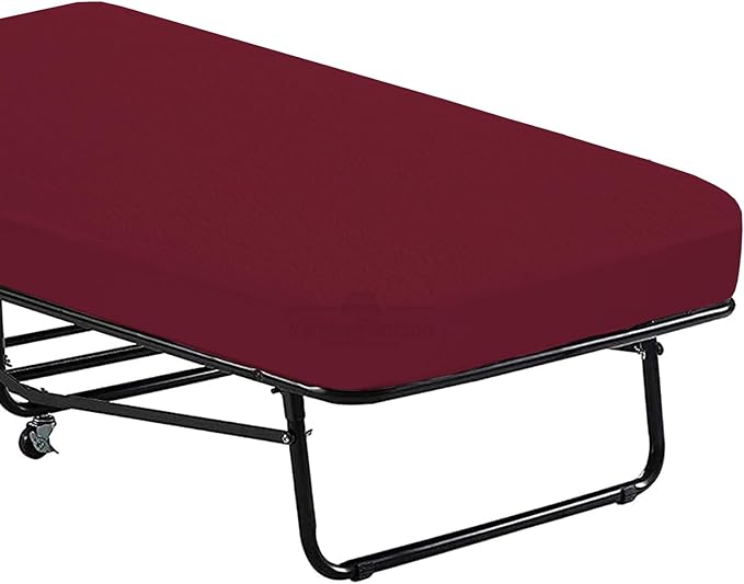 Cot Mattress Protector 30"x80" Waterproof, Terry Soft and Noiseless Mattress Protector Perfect for Daybed 30"x80" Mattress/Narrow Twin/Cot Size/Rv Bunk/Camping Cot (Burgundy)