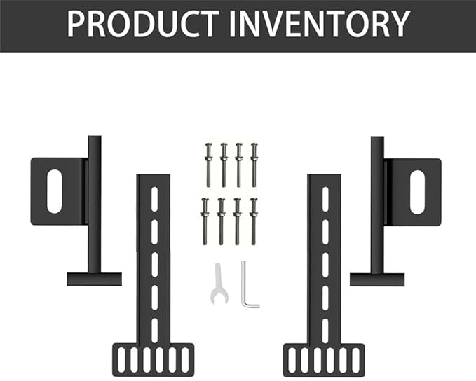 Adjustable Headboard Brackets for Metal Bed Frame Universal Brackets for Headboard with Footboard Extension Kit Fit Twin Full Queen King 2 Pcs Matte Black
