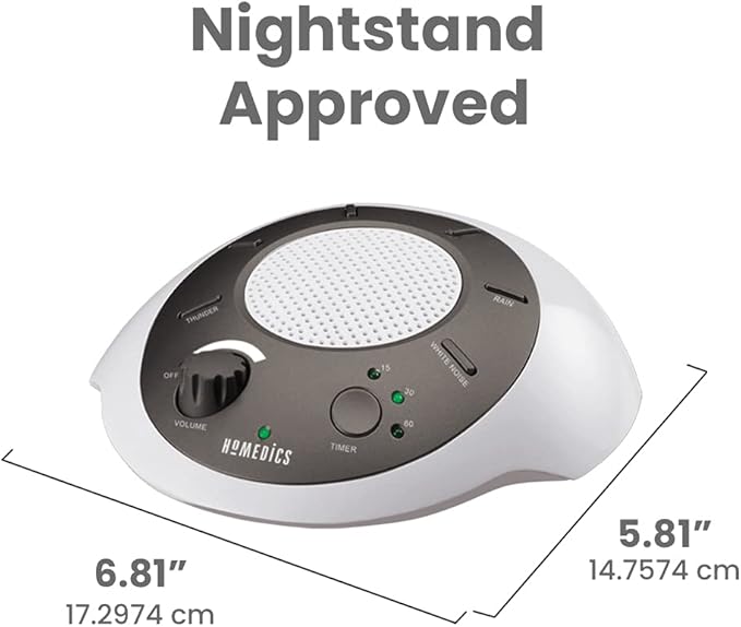 Homedics SoundSleep White Noise Sound Machine, Gold, Small Travel Sound Machine with 6 Relaxing Nature Sounds, Portable Sound Therapy for Home, Office, Nursery, Auto-Off Timer, by Homedics (Pack of 3)