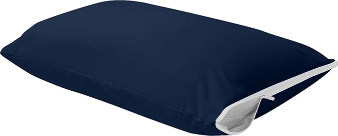 Utopia Bedding Premium 100% Waterproof Pillow Protectors with Zipper Standard Size (Set of 4), Bed Bug and Dust Mite Proof Zippered Pillow Covers, Pillow Encasement Cases, Navy