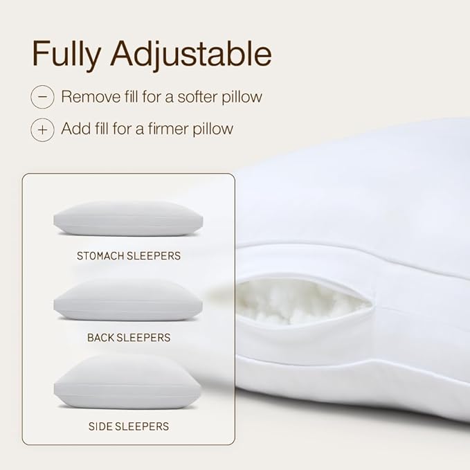 Coop Home Goods Extra Phluff Pillow Fill, 3oz Bag of Poly Fiber Fill for Down Alternative Pillow, Soft and Plush, Polyfill Stuffing for Bed Pillows