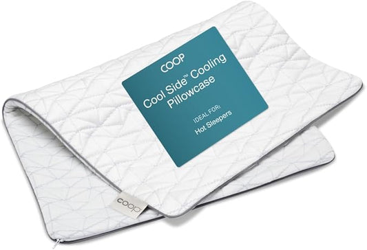 Coop Home Goods Cool Side Pillowcase, Queen Size Cooling Pillow Case for Hot Sleepers, Two-Sided Pillow Covers, Cozy Side & Cool Side, Ultra Soft Lulltra Cool Technology