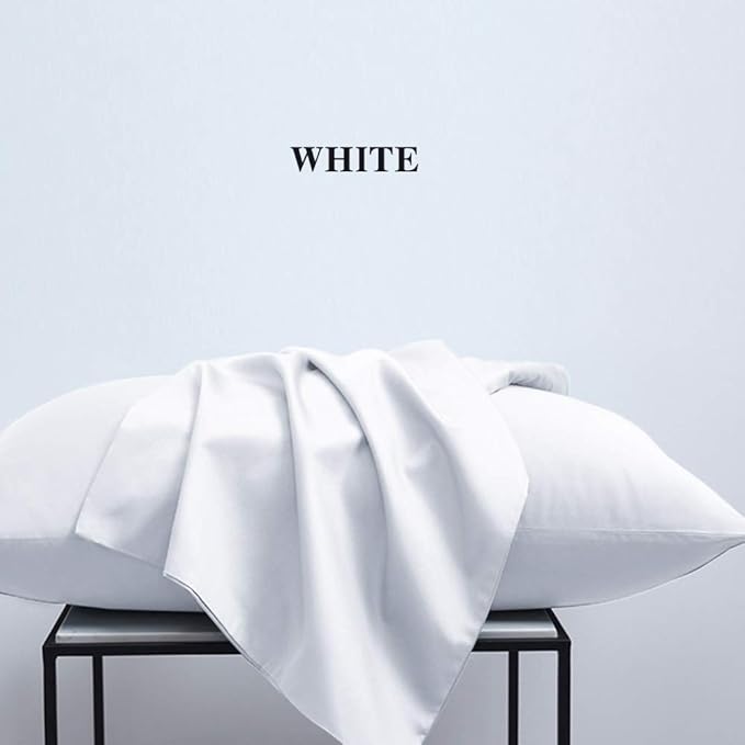 NTBAY Queen Pillowcase Set - 4 Pack Brushed Microfiber 20x30 Pillowcases - Soft, Wrinkle-Free, Fade-Resistant, Stain-Resistant, White Pillowcases with Envelope Closure - 20x30 Inches, White