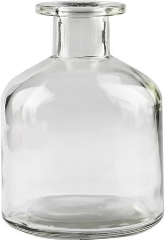 Glass Bud Vase Empty Glass Diffuser Bottles Refillable Aromatherapy Jars Small Vases for Flowers Vases Centerpiece for Wedding Home Essential Oils Office Table Decor (Clear)
