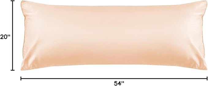 Warmstar Cotton Body Pillow Cover 1 Pack, 600 Thread Count Body Pillow case 20"x54", Long Body Pillow Case Cover Soft Breathable with Envelope Closure,Champagne