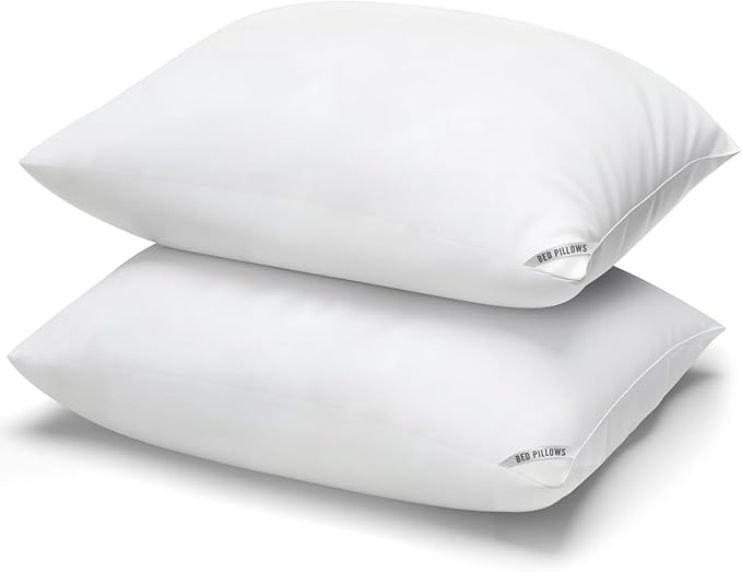 Piwaal Luxury Hotel Pillows for Sleeping 2 Pack,Bed Pillows Standard Size Set of 2,Down Alternative Filling,Pillows for Back,Stomach and Side Sleepers