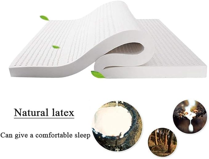 100% Natural Latex Organic Breathable and Comfortable, Durable and Not Easy to Collapse, Mattress Topper, Natural Latex Mattress,2in,200×200cm(79x79in)