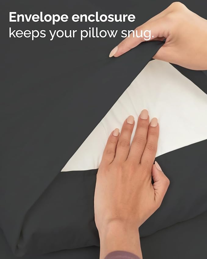 Twin XL 4 Piece Sheet Set - Comfy Breathable & Cooling - Hotel Luxury Bedding for Women, Men, Kids, Teens & Children - 1 Flat & 1 Fitted Sheet & 2 Pillowcases w/ Deep Pockets - Wrinkle Free - Charcoal