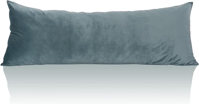 StangH Stone Blue Body Pillow Cover - 20 x 54 Super Soft Velvet Baby Skin Friendly Pillowcase Large Pillow Cases for All Seasons Bed Couch, 20 x 54-inch, 1 Piece