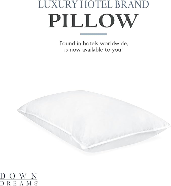 Down Dreams Manchester Mills Classic Pillows - Queen/Medium Support, 2-Pack