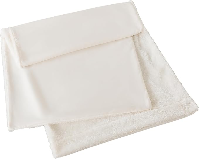 Whatsbedding Sherpa Body Pillow Cover, Ultra Soft Faux Fur Body Pillowcase, Luxury Shaggy Plush Long Pillowcase, Envelope Closure - Beige (20x54 inch)