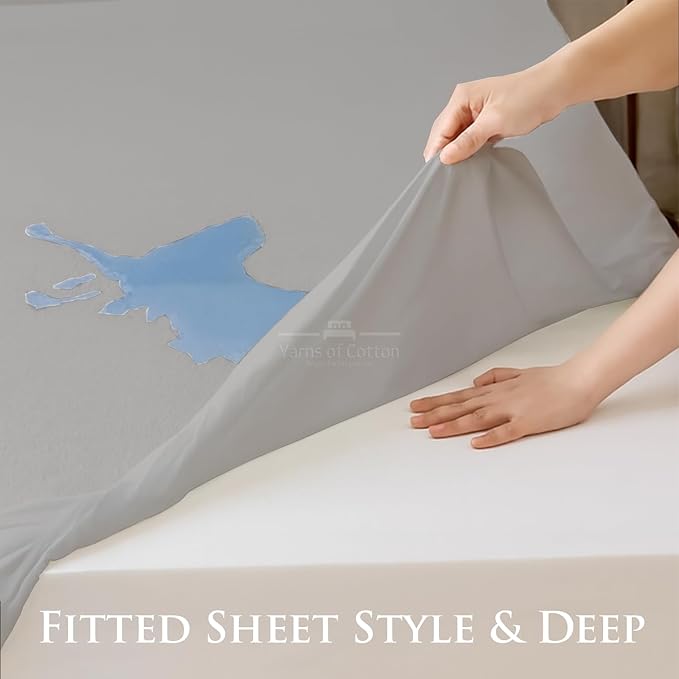 Cot Mattress Protector 28"x75" Waterproof, Terry Soft and Noiseless Mattress Protector Perfect for Daybed 28" X 75" Mattress/Narrow Twin/Cot Size/Rv Bunk/Camping Cot (Light Grey)