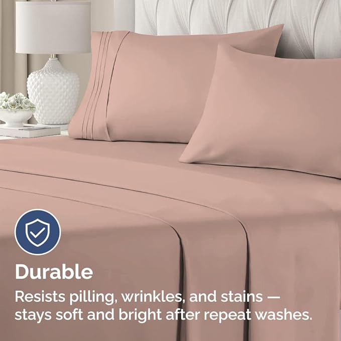 Body Pillowcases Set of 2-20x54 Long Body Pillow Case - Soft Body Pillow Cover for Sleeping & Side Sleepers - Comfy, Wrinkle & Fade Free - Machine Washable w/Envelope Enclosure Mauve