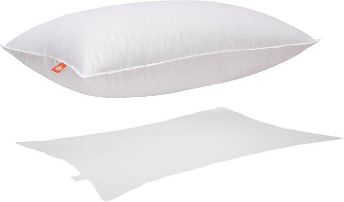 Canadian Down & Feather Co. – 1 Pack Soft 625 Fill Power White Down Sleeping Pillow King Size - 500 Thread Count Shell 100% Cotton - Made in Canada