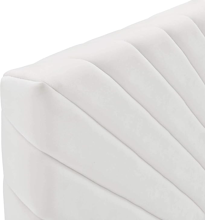 Modway Alyson Chevron Tufted Performance Velvet Full/Queen Headboard, White