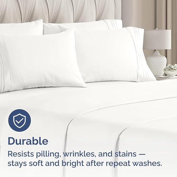 Standard Pillow Cases Set of 10 - Ultra Soft Hotel Quality Pillowcase Covers - Comfy & Wrinkle Free - Shrink, Stain and Fade Resistant - Machine Washable Pillow Protectors - 10 Pcs Set - Antique White
