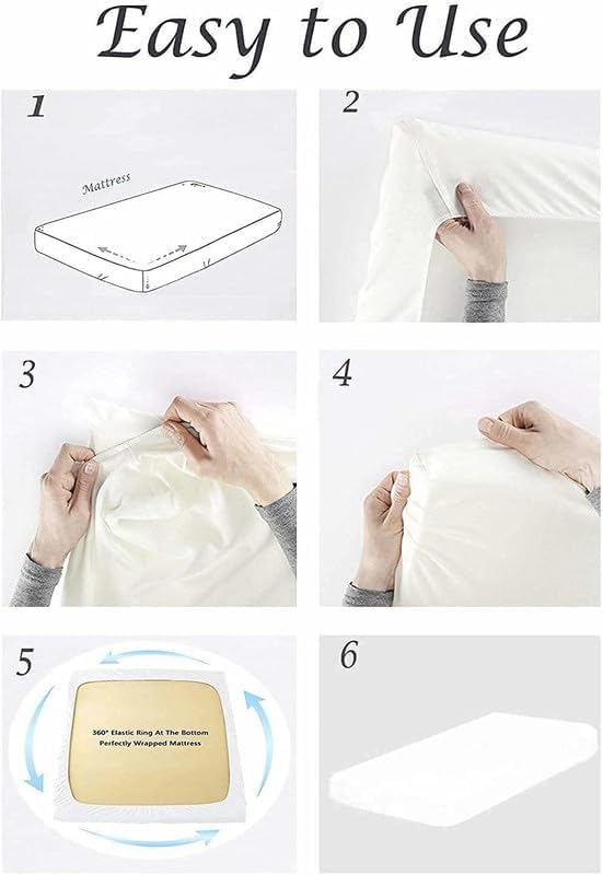 RV Camper King Sheet Set (72x80) - 100% Egyptian Cotton, Soft & Cooling, 16" Deep Pocket Fitted Sheet, Luxury Hotel Quality Bedding for RVs & Motorhomes (White Solid)