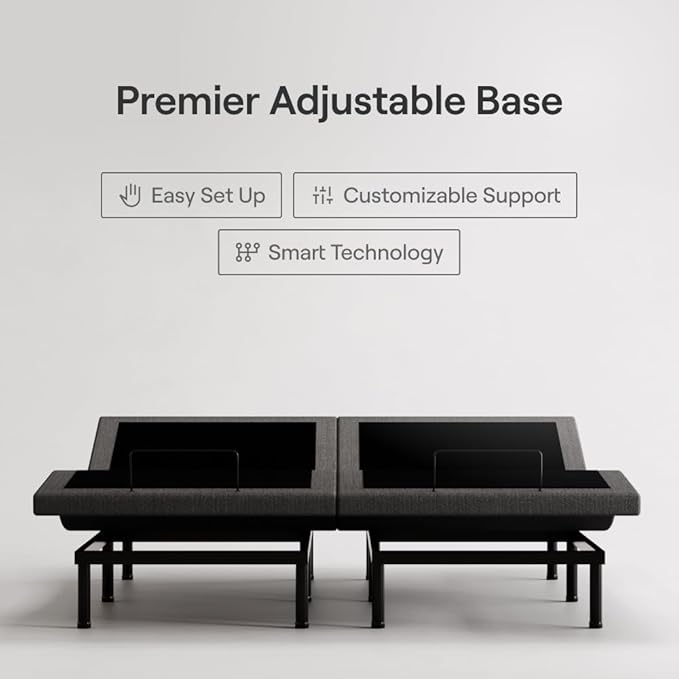 Nectar Twin XL Adjustable Base and 12” Mattress (New Version) - Head & Foot Incline - Medium Firm Memory Foam - Cooling Top Layer - 3 Massage Settings - 365-Night Mattress Trial & Forever Warranty